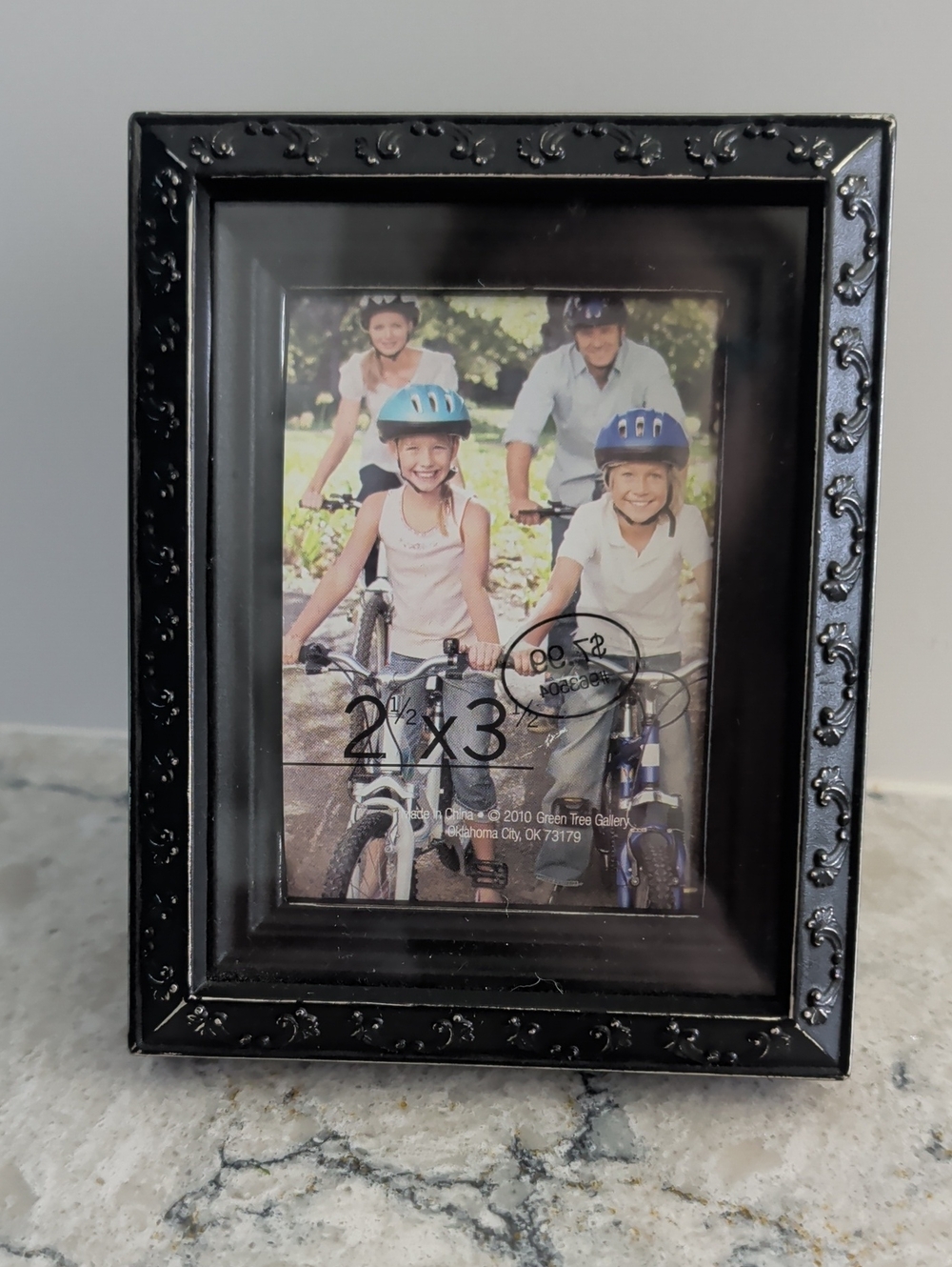 Black Decorative Photo Frame - Classic Home Accent Holds 2 1/2" By 3" Photo